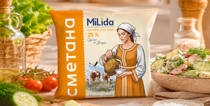 Сметана 25% в новом образе